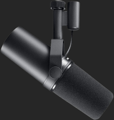 Shure SM7B Vocal Dynamic Microphone Broadcast, Podcast & Recording, XLR Studio Mic Music & Speech, Wide-Range Frequency, Warm & Smooth Sound, Rugged Construction, Detachable Windscreen - Black