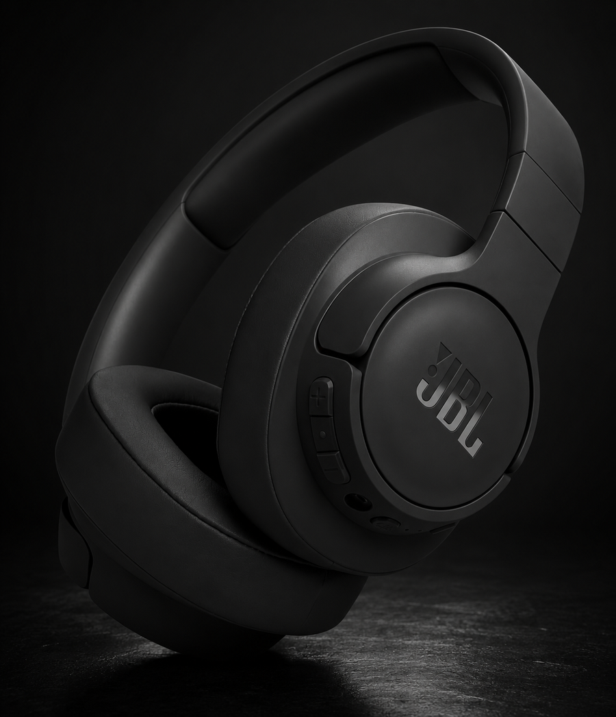 JBL Tune 770NC Wireless Over-Ear Headphones, with Adaptive Noise Cancelling, Bluetooth and 70 Hours Battery Life, in Black