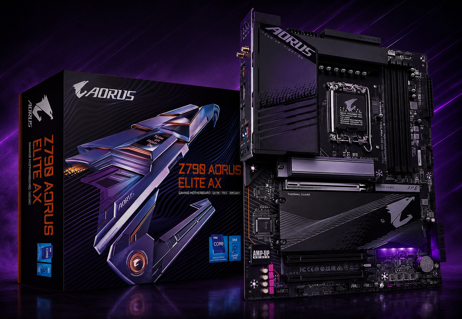 Gigabyte Z790 AORUS ELITE AX Motherboard - Supports Intel