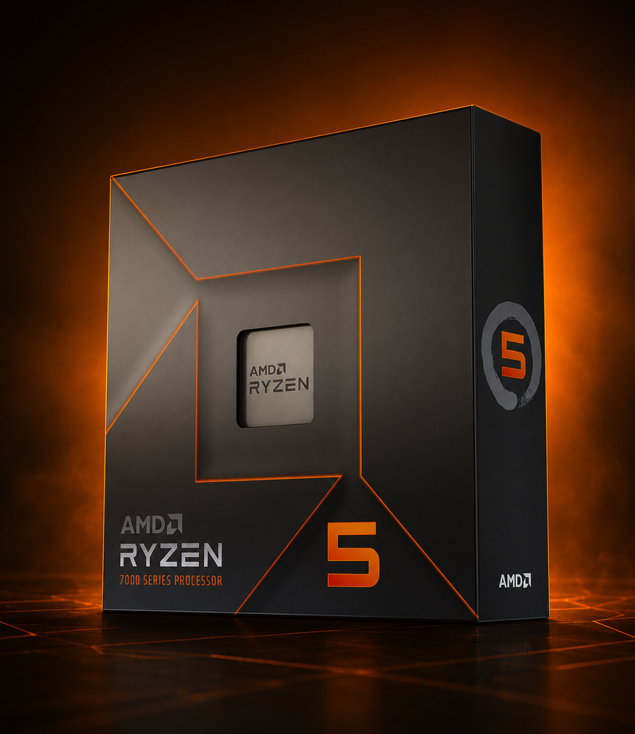 AMD Ryzen 5 7600X Desktop Processor (6-core12-thread, 38MB Cache, up to 5.3 GHz max Boost)
