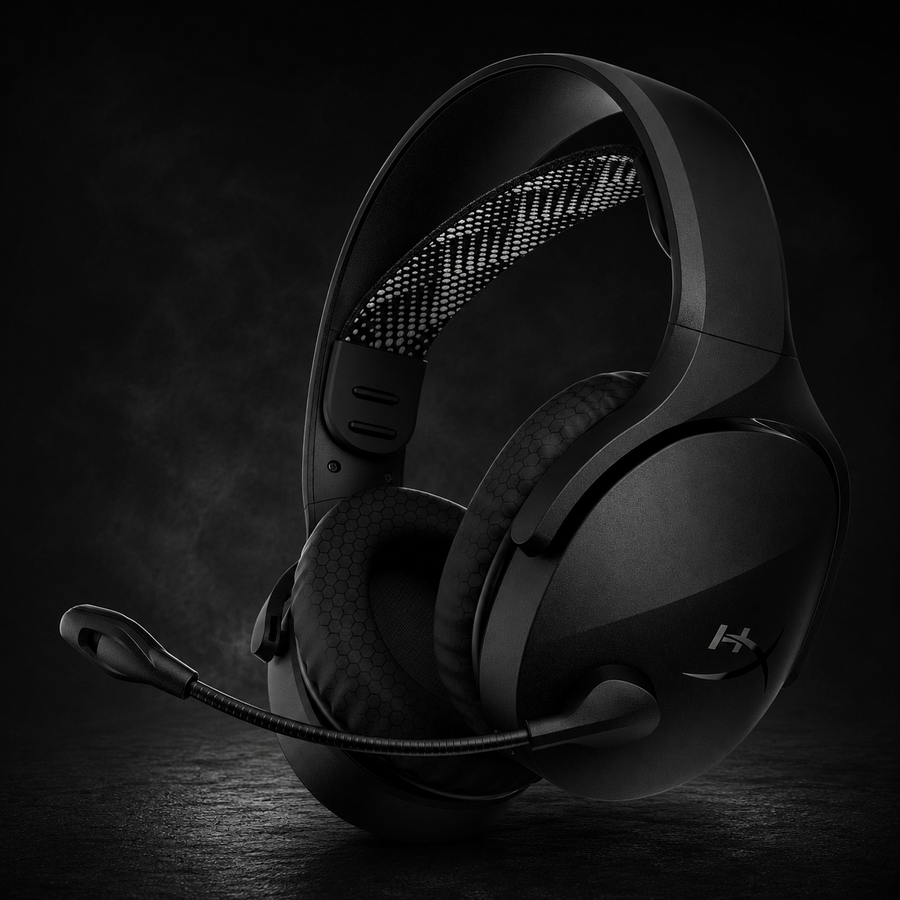 HyperX Cloud Jet Dual Wireless Gaming Headset, 2.4GHz & Bluetooth, PC, Mac, PS5, PS4, Mobile, 40 mm Driver, 25 Hours Battery Life, Swivel-to-Mute Microphone, Lightweight Design, Black