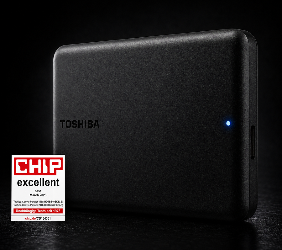 Toshiba Canvio Partner 2TB Portable 2.5 External Hard Drive, USB 3.2, Mac & Windows Compatible, Xbox, PS4