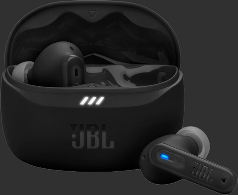 JBL Tune Beam 2, Wireless Noise Cancelling Bluetooth Earbuds with 48h Playtime, IP54 Water and Dust Resistant, Multi-Point Connection, Ergonomic, Closed-Back Stick Design, Black