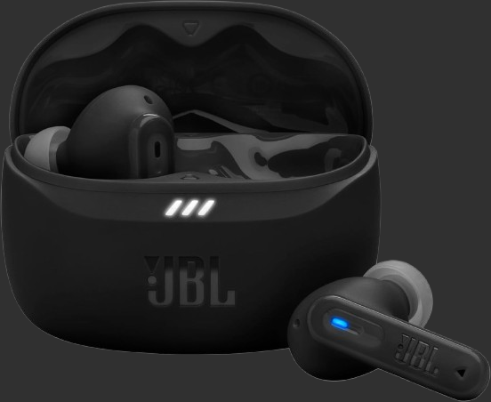 JBL Tune Beam 2, Wireless Noise Cancelling Bluetooth Earbuds with 48h Playtime, IP54 Water and Dust Resistant, Multi-Point Connection, Ergonomic, Closed-Back Stick Design, Black