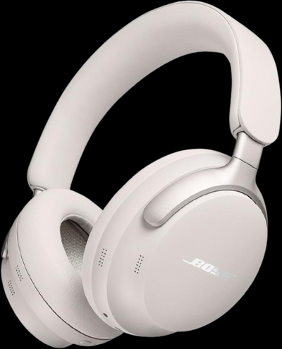 Bose QuietComfort Ultra Bluetooth Wireless Noise Cancelling Headphones for music with Spatial Audio, Over-the-Ear Headphones with Mic, Up to 24 Hours of Battery Life, White Smoke