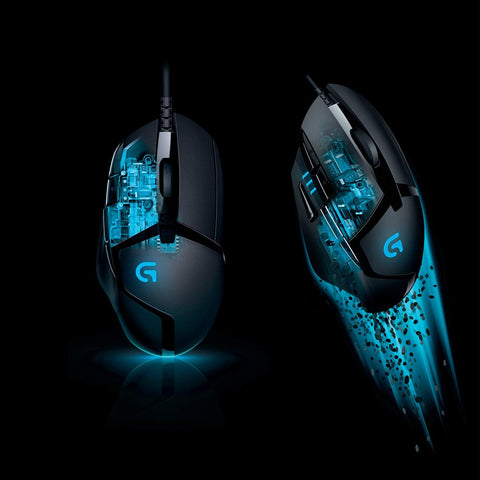 Logitech G402 Hyperion Fury Wired Gaming Mouse, 4,000 DPI, Lightweight, 8 Programmable Buttons, Compatible with PC, Mac - Black (German Packaging) [Energy Class A+]