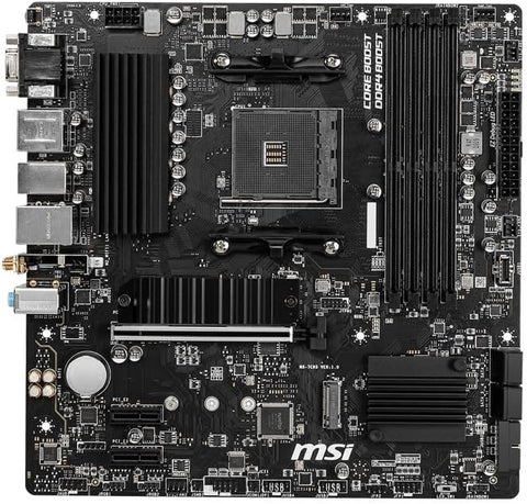 MSI B550M PRO-VDH WiFi ProSeries Motherboard (AMD AM4, DDR4, PCIe 4.0, SATA 6Gb/s, M.2, USB 3.2 Gen 1, Wi-Fi, D-SUB/HDMI/DP, Micro-ATX)