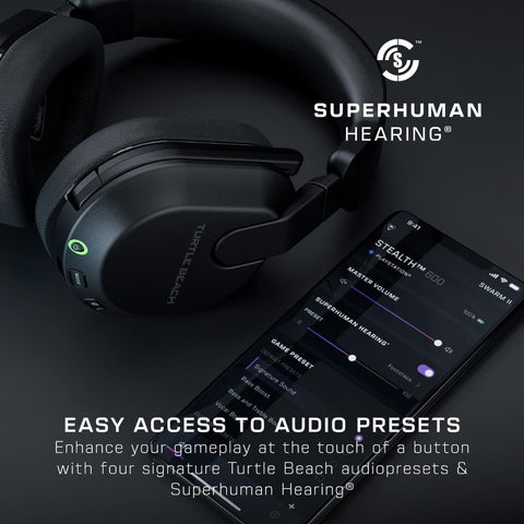 Turtle Beach Stealth 600 Black PlayStation Wireless Gaming Headset w/ 80hr Battery, 50mm Speakers & Bluetooth for PS5, PS4, Nintendo Switch, PC and Mobile