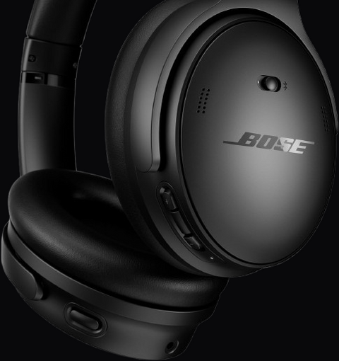 Bose QuietComfort SC Wireless Noise Cancelling Headphones, Bluetooth Over Ear Headphones with Up To 24 Hours of Battery Life, with Soft Case, Black