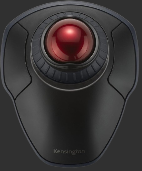 Kensington Orbit Wireless Trackball with Scroll Ring, Professional Computer Mouse with Bluetooth, (2.4GHz Wireless), Optical Tracking & AES Encryption Security, Left or Right Handed - Black (K70992WW)