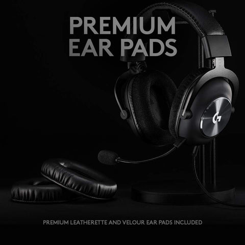 Logitech G PRO X Gaming-Headset, Corded, Over-Ear Headphones with Blue VO!CE Mic, DTS Headphone:X 7.1, 50mm PRO-G Drivers, 7.1 Surround Sound for esports Gaming, PC/PS/Xbox/Nintendo Switch - Black