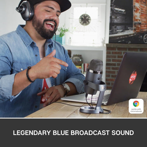 Blue Yeti Nano Premium USB Mic for Recording, Streaming, Gaming, Podcasting on PC and Mac, Condenser Microphone with Blue VO!CE Effects, Cardioid and Omni, No-Latency Monitoring - Grey