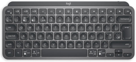 Logitech MX Keys Mini Minimalist Wireless Illuminated Keyboard, Compact, Bluetooth, Backlit, USB-C, Compatible with Apple macOS, iOS, Windows, Linux, Android, Metal Build, QWERTY UK Layout - Graphite