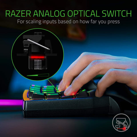 Razer Tartarus Pro Gaming Keypad, Gamepad with Analogue-Optical and Rapid-Fire Mode, 32 Programmable Buttons, Customisable Trigger Point, 8 Profiles, Adjustable Actuation, Wired, Black