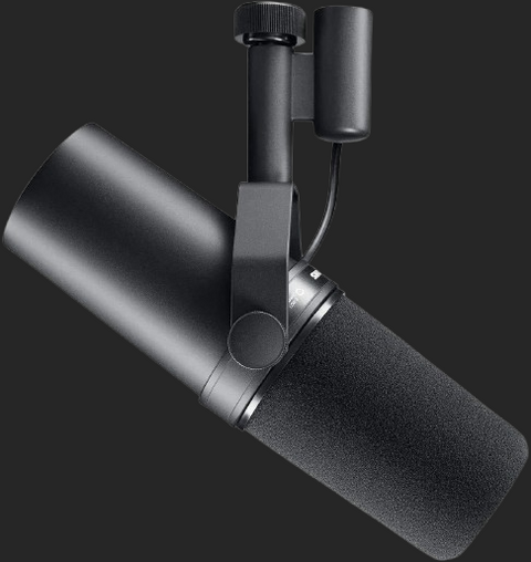 Shure SM7B Vocal Dynamic Microphone Broadcast, Podcast & Recording, XLR Studio Mic Music & Speech, Wide-Range Frequency, Warm & Smooth Sound, Rugged Construction, Detachable Windscreen - Black