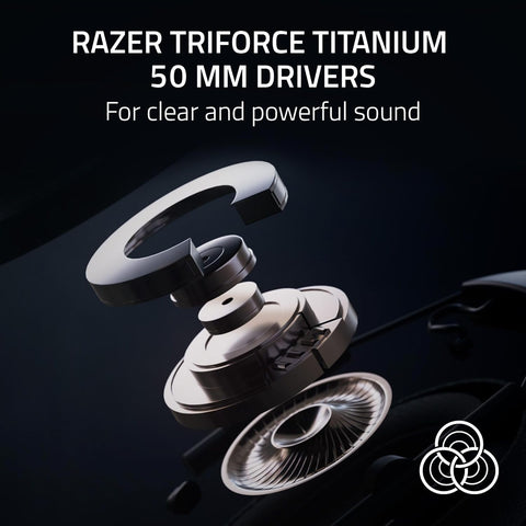 Razer BlackShark V2 Pro 2023, for PC, Premium E-Sports Headset, HyperClear Super Wideband Mic, TriForce Titanium 50mm Driver, HyperSpeed Wireless Technology, Up to 70 Hours Battery, Black