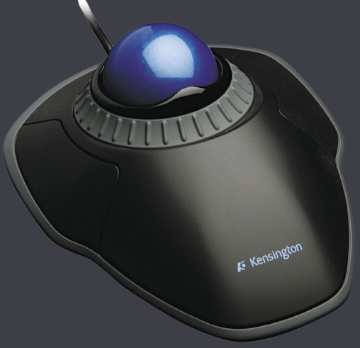 Kensington Orbit Mouse - Wired Ergonomic TrackBall Mouse for PC, Mac and Windows with Scroll Ring, Ambidextrous Design and Optical Tracking - Blue (K72337EU)