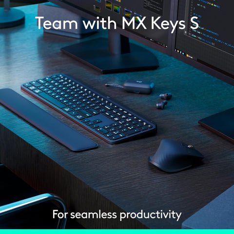 Logitech MX Master 3S - Performance Wireless Mouse with Ultra-fast Scrolling, Ergo, 8K DPI, Track on Glass, Quiet Clicks, Bluetooth, Windows, Linux, Chrome - Graphite