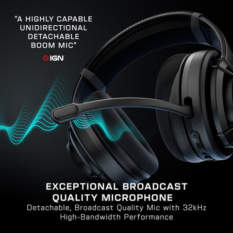 Turtle Beach Atlas Air Wireless Open Back PC Gaming Headset w/ 24-bit High-Fidelity Audio, Broadcast Grade Mic, Floating Earcup, Memory Foam Cushions & Bluetooth for PC, PS5, PS4, Switch & Mobile