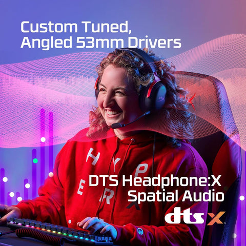 HyperX Cloud III – Wired Gaming Headset, PC, PS5, Xbox Series X|S, Angled 53mm Drivers, DTS, Memory Foam, Durable Frame, Ultra-Clear 10mm Mic, USB-C, USB-A, 3.5mm