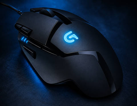 Logitech G402 Hyperion Fury Wired Gaming Mouse, 4,000 DPI, Lightweight, 8 Programmable Buttons, Compatible with PC, Mac - Black (German Packaging) [Energy Class A+]