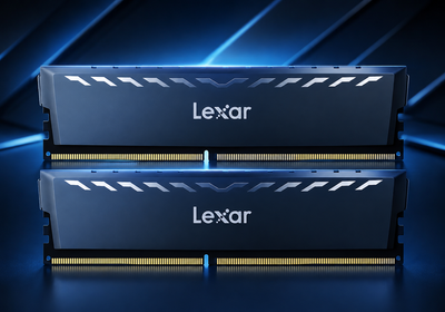 Lexar THOR DDR4 RAM 16GB Kit (8GB x 2) 3200 MHz, DRAM 288-Pin UDIMM Desktop Memory, XMP 2.0 High Performance Computer Memory, CL16-18-18-38, 1.35V (LD4BU008G-R3200GDXG)