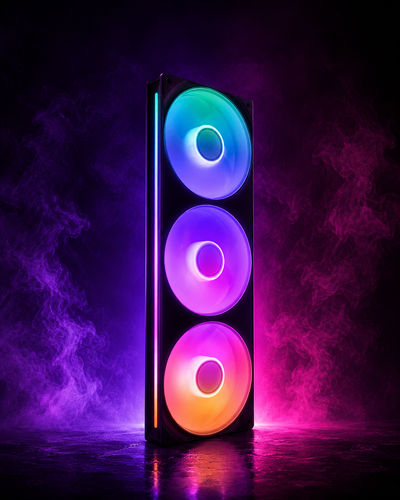 NZXT F360 RGB Core - 360mm Single Frame Fan Unit with 3 x 120mm RGB Fans - Speed and Lighting Control - High Static Pressure and Airflow - 8 aRGB LEDs per - Black