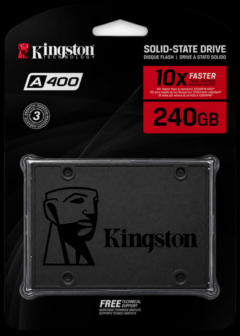 Kingston 240GB A400 SATA 3 2.5" Internal SSD SA400S37/240G - HDD