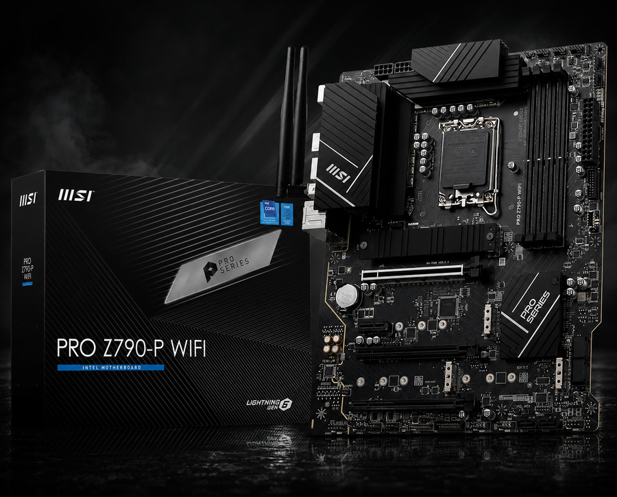 MSI PRO Z790-P WiFi Motherboard ATX-Supports Intel Core 12/13th Gen Processors, LGA 1700, DDR5 Boost (7000+MHz/OC), 1 x 5.0 x16, 1 x PCIe 4.0 x16, 4 x M.2 Gen4, 2.5Gbps LAN, Wi-Fi 6E