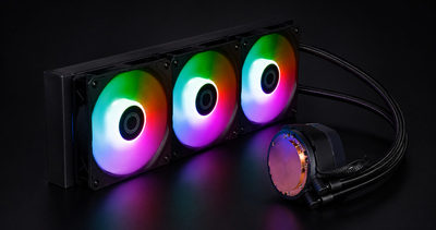 Cooler Master MasterLiquid Atmos 360 Black CPU Liquid Cooler - AIO Water Cooling System, Dual Chamber Pump, Pre-Installed Sickleflow 120 Edge Fans, Addressable Gen 2 RGB, LGA1700 & AM5 Brackets