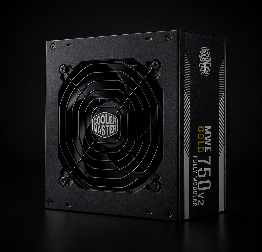 Cooler Master MWE 750 Gold V2 Fully Modular PSU (UK Plug) - 80 PLUS Gold 750W Power Supply Unit, Flat Black Cabling, 120mm HDB Fan, High-Temperature Threshold - 5 Year Warranty