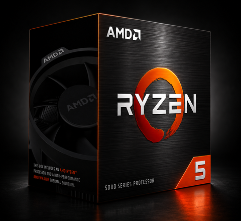 AMD Ryzen 5 5600X Processor (6C12T, 35MB Cache, up to 4.6 GHz Max Boost) with Wraith Stealth Cooler