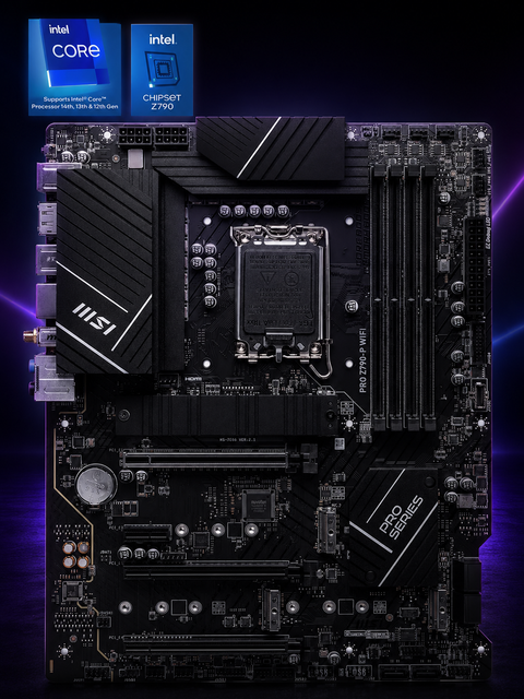 MSI PRO Z790-P WiFi Motherboard ATX-Supports Intel Core 12/13th Gen Processors, LGA 1700, DDR5 Boost (7000+MHz/OC), 1 x 5.0 x16, 1 x PCIe 4.0 x16, 4 x M.2 Gen4, 2.5Gbps LAN, Wi-Fi 6E