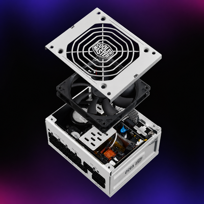 Cooler Master V850 SFX Gold White Edition Full Modular, 850W, 80+ Gold Efficiency, ATX Bracket Included, Quiet FDB Fan, SFX Form Factor, 10 Year Warranty