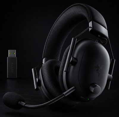 Razer BlackShark V2 Pro 2023, for PC, Premium E-Sports Headset, HyperClear Super Wideband Mic, TriForce Titanium 50mm Driver, HyperSpeed Wireless Technology, Up to 70 Hours Battery, Black
