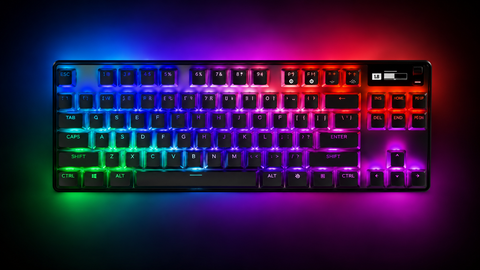 SteelSeries Apex Pro TKL Wireless HyperMagnetic Gaming Keyboard - E-Sports TKL Form Factor - Customizable Response - PBT Keycaps - Bluetooth - 2.4GHz - USB-C - French Keyboard (AZERTY)