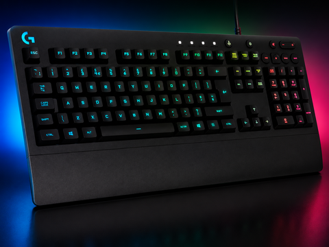 Logitech G G213 Prodigy Gaming Keyboard, LIGHTSYNC RGB Backlit Keys, Spill-Resistant, Customizable Keys, Dedicated Multi-Media Keys, QWERTY UK Layout - Black
