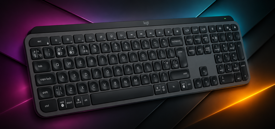 Logitech MX Keys S Wireless Keyboard, Low Profile, Fluid Quiet Typing, Programmable, Backlighting, Bluetooth, USB C Rechargeable, for Windows PC, Linux, Chrome, Mac, QWERTY UK English - Graphite