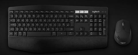 Logitech MK850 Multi-Device Wireless Keyboard and Mouse Combo, 2.4GHz Wireless and Bluetooth, Curved Keyframe & Wireless Mouse, 12 Programmable Keys, 3-Year Battery Life, PC/Mac, QWERTY UK Layout