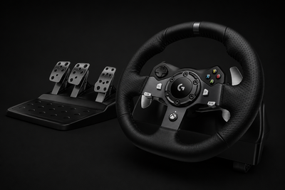 Logitech G G920 Driving Force Racing Wheel and Floor Pedals, Real Force Feedback, Stainless Steel Paddle Shifters, Steering Wheel Cover for Xbox Series X|S, Xbox One, PC, Mac - Black