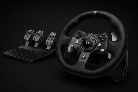 Logitech G G920 Driving Force Racing Wheel and Floor Pedals, Real Force Feedback, Stainless Steel Paddle Shifters, Steering Wheel Cover for Xbox Series X|S, Xbox One, PC, Mac - Black