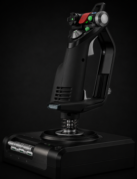 Logitech G Saitek X52 Pro Flight 3M System with Metal Part Gas Control and Simulation Joystick, LCD Display, Dual Suspension, Illuminated Buttons, 2 USB Connections - Black