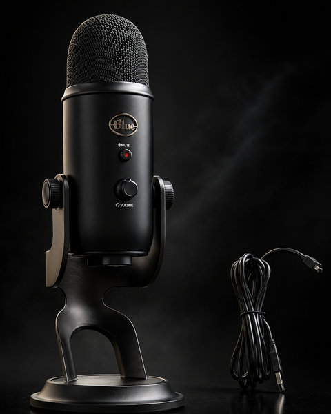 Logitech Blue Yeti USB Microphone for PC, Mac, Gaming, Recording, Streaming, Podcasting, Studio and Computer Condenser Mic with Blue VO!CE effects, 4 Pickup Patterns, Plug and Play – Black