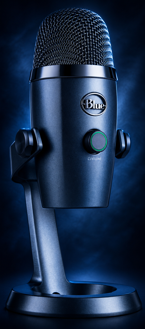 Blue Yeti Nano Premium USB Mic for Recording, Streaming, Gaming, Podcasting on PC and Mac, Condenser Microphone with Blue VO!CE Effects, Cardioid and Omni, No-Latency Monitoring - Grey
