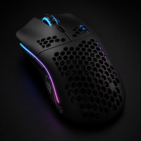Glorious Gaming Model O Wireless Gaming Mouse - Superlight, 69g Honeycomb Design, RGB, Ambidextrous, Lag Free 2.4GHz Wireless, Up To 71 Hours Battery - Matte Black
