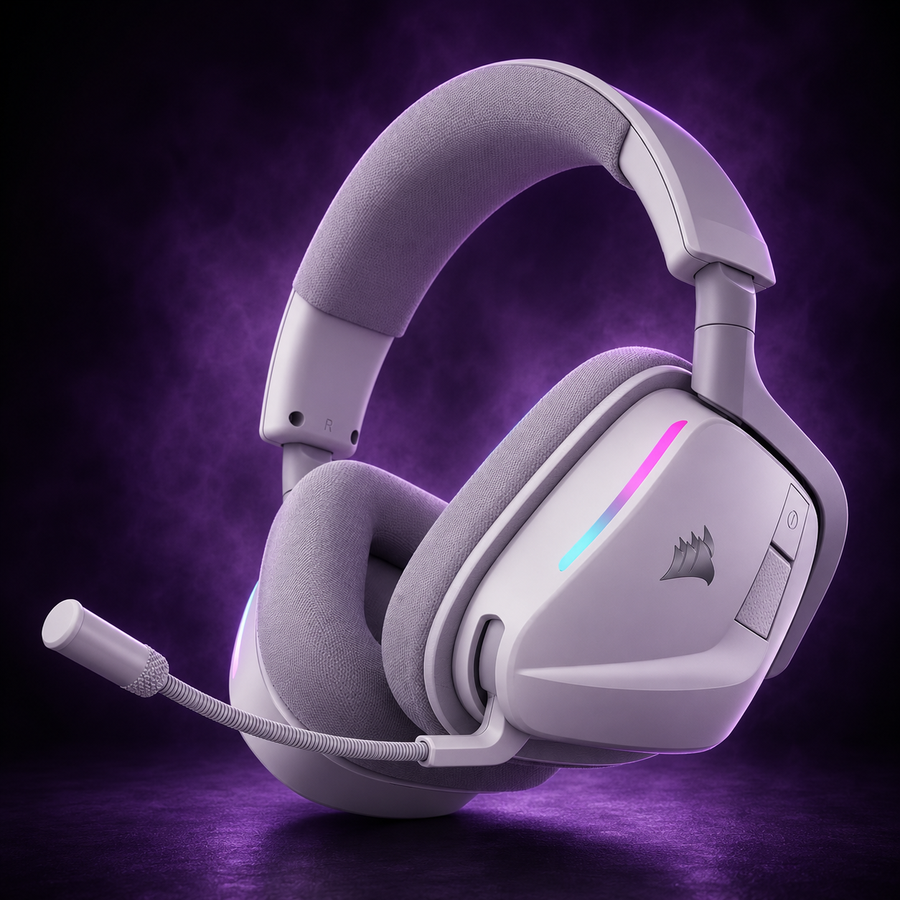 Corsair Void v2 Wireless Gaming Headset with Bluetooth, PC, PS5, PS4, Switch, Mobile, Dolby Atmos, 70 Hr Battery, Dual Wireless, Lightweight, Fast Charging, White | Bluetooth, Dolby Atmos, 70 Hour Battery, Dual Band Wireless, Fast Charge