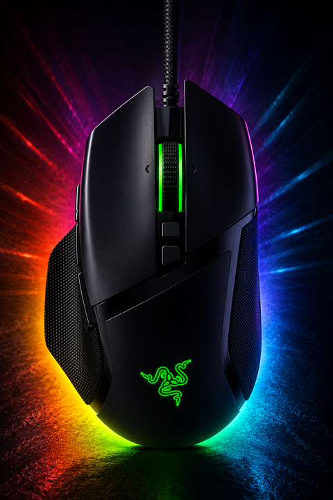 Razer Basilisk V3 - Wired Customisable Gaming Mouse (10+1 Programmable Buttons, HyperScroll Tilt Wheel, 11 Chroma RGB Lighting Zones, Focus+ 26K DPI Optical Sensor) Black