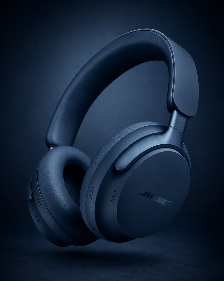 Bose QuietComfort Ultra Bluetooth Wireless Noise Cancelling Headphones for music with Spatial Audio, Over-the-Ear Headphones with Mic, Up to 24 Hours of Battery Life, Lunar Blue - Limited Edition