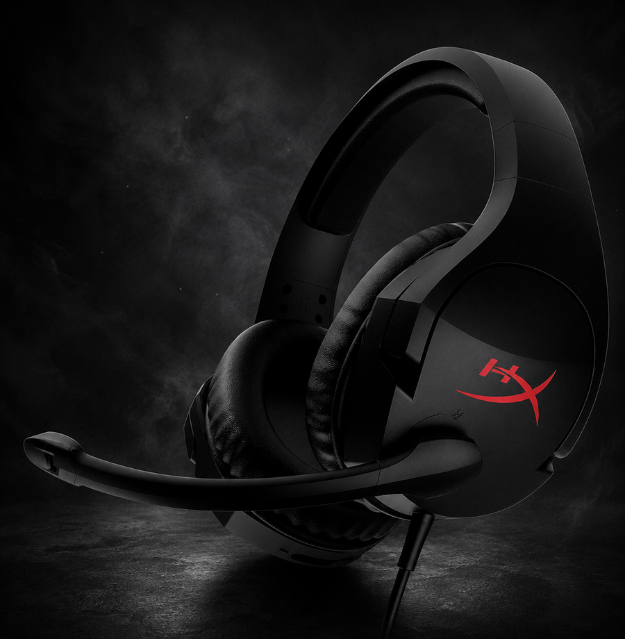HyperX Cloud Stinger – Gaming Headset, for PC, DTS Headphone:X Spatial Audio, Memory Foam, Soft Leatherette, Durable Steel Sliders, Swivel-to-mute NoiseCancelling Microphone, Black