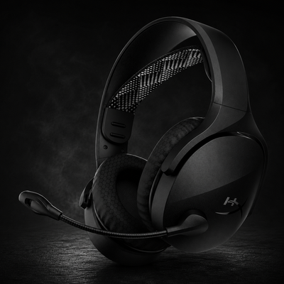 HyperX Cloud Jet Dual Wireless Gaming Headset, 2.4GHz & Bluetooth, PC, Mac, PS5, PS4, Mobile, 40 mm Driver, 25 Hours Battery Life, Swivel-to-Mute Microphone, Lightweight Design, Black